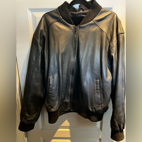 Bomber style leather jacket - Picture 1 of 2